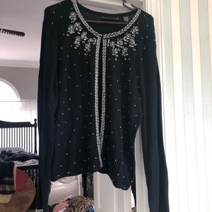 Dressy Black Sweater, size Large